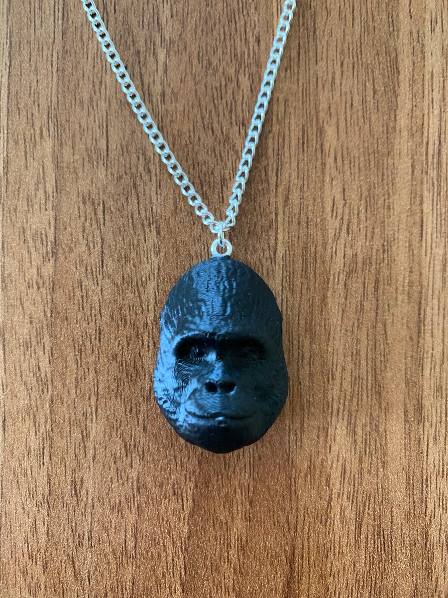 3D Printed Gorilla necklace