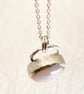 Morganite Silver Textured Pendant Necklace  - Image 3