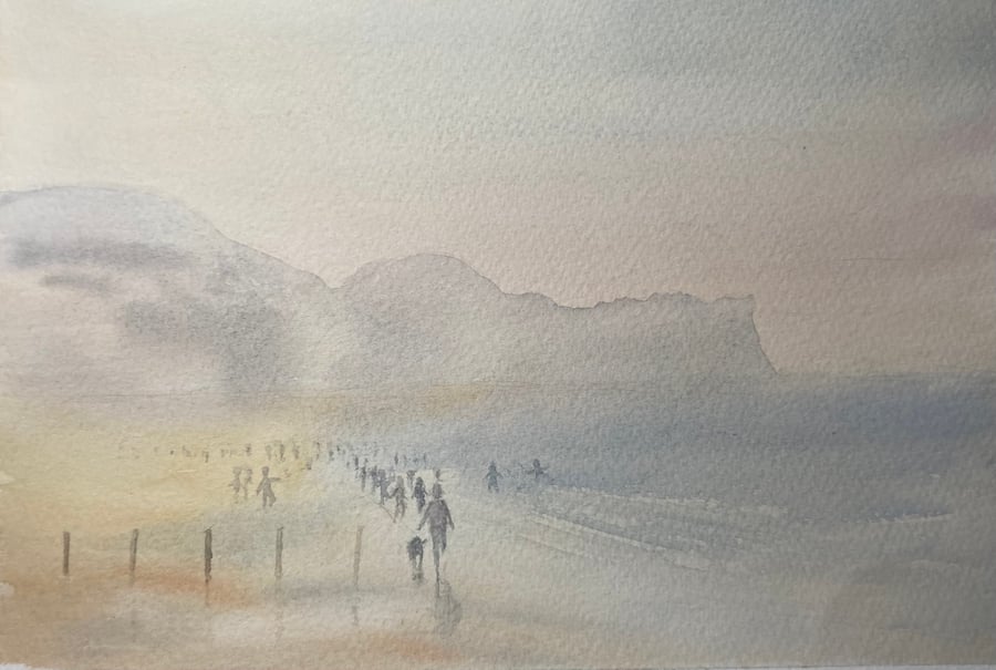Sandsend - summer evening (Original watercolour) 