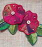 Poppy Textile Brooch