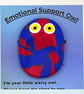 Red and Blue Marbled Emotional Support Owl Worry Stone Keepsake - Image 5