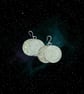 Brass & Sterling Silver Statement 32mm Eclipse Earrings - Designed & Handmade UK - Image 8