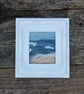 Needle felted miniature wool picture - Coastal scene