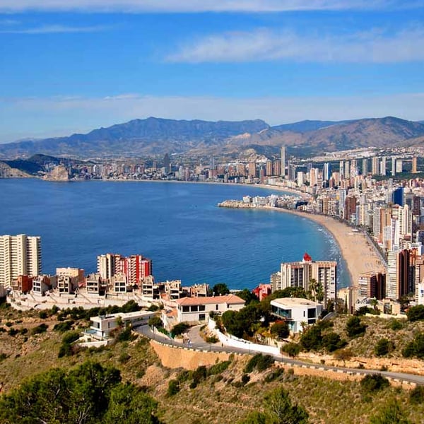 Benidorm Skyline Cityscape Levante Beach Spain Photograph Print