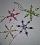 Set of four beaded snowflake decorations - Image 6