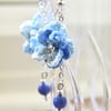 Lapis-lazuli crochet earrings 