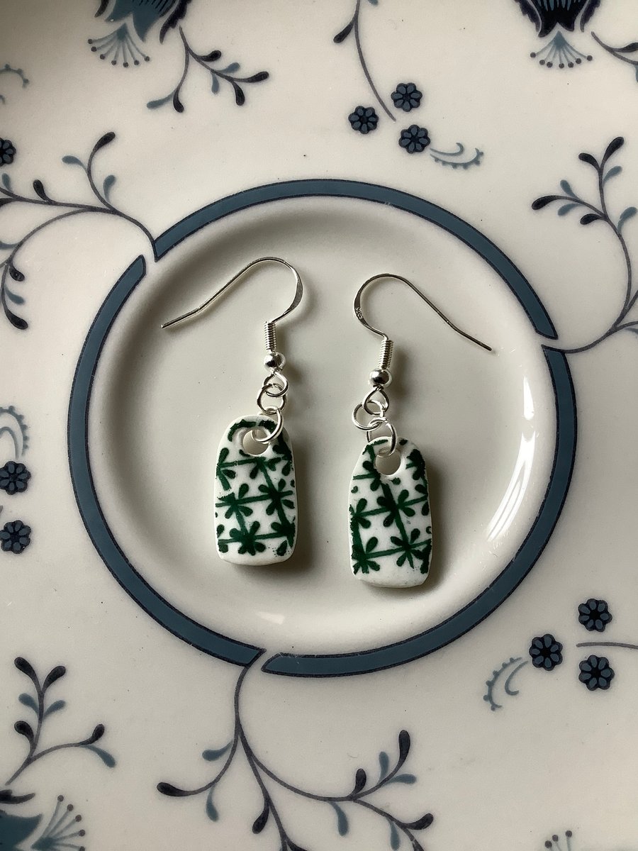 Handmade Ceramic Earrings, One of a Kind, Unique, Eco Friendly Gifts. 