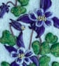 A Hand-Felted Aquilegia Textile Artwork - Image 2