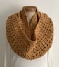 INFINITY SCARF , cowl 'Stroll' .Alpaca blend. Super-soft . Mustard,ochre. - Image 7