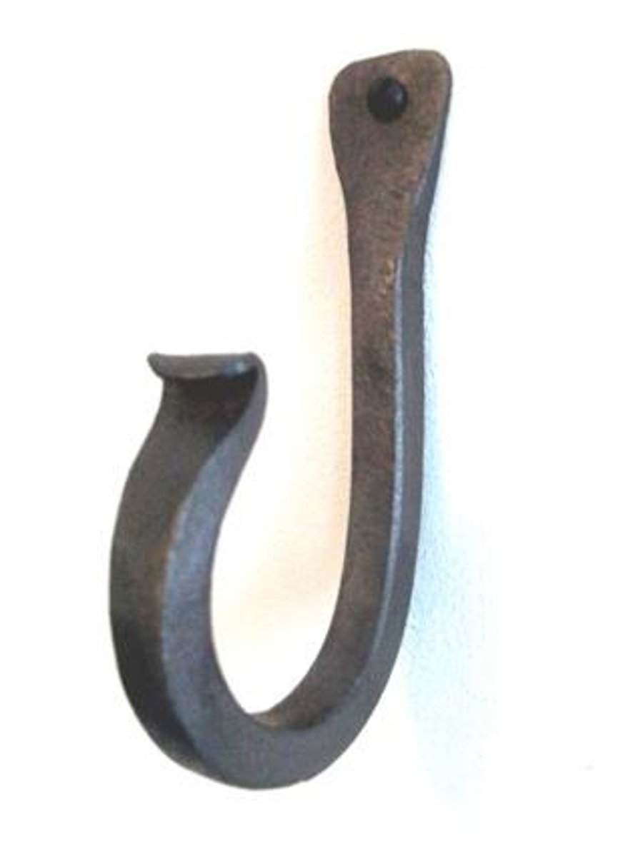 Gothic iron coat hook