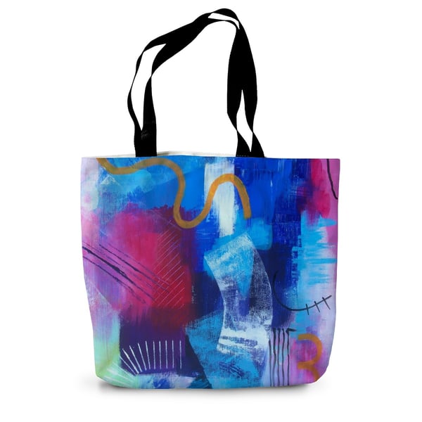 Colourful Abstract Art Tote Bag Featuring my Original Design