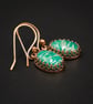 Amazonite and copper gemstone stud earrings, Virgo jewelry - Image 1