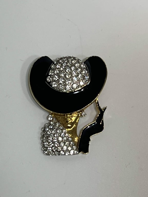 Vintage Lady Brooch 