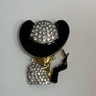 Vintage Lady Brooch 