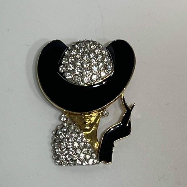 Vintage Lady Brooch 