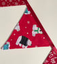 Christmas Polar Bear bunting - large - reversible  - Image 9