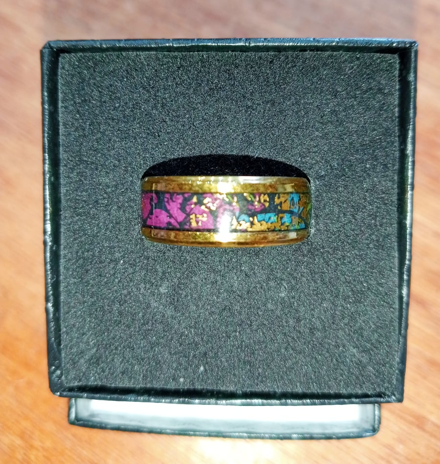 Multicoloured Inlay Ring - Folksy