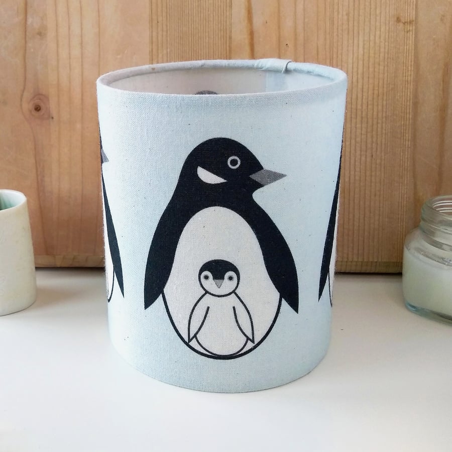 Penguin Lantern, Bird Tealight Holder, Tea Light, Bird Decor, Fabric Lamp