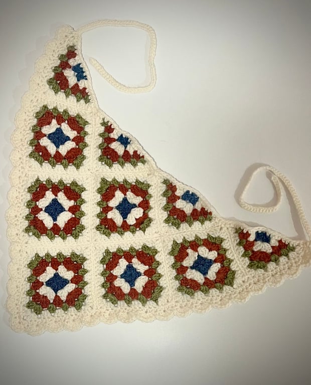 Handmade crochet hobo bandana headscarf 