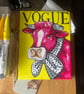 Hand made Vogue Cow Painting