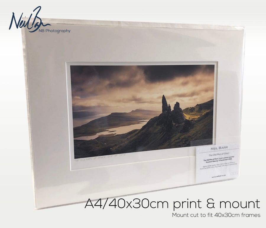 The Old Man of Storr Isle of Skye Scotland - A4 (40x30cm) Unframed Print