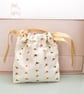 Pure lavender filled bag in side a Vintage  Sari Fabric Drawstring Bag - Image 1