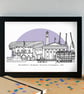 Southampton Landmarks Skyline Art Print - Image 3