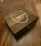 Gunners Whisky Set — Engraved Crystal Glasses, Wooden Box & Stones