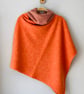 Poncho - Orange Wrap soft merino lambswool - Image 1