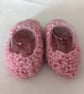 Pink Glittery Booties newborn upwards - Image 3
