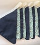 Handmade Bunting - Navy with green polka dots 