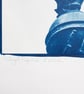 A4 Handmade Cyanotype Print - 'Winged Figurine Of Peace' - Image 4