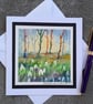 Handpainted Blank Card. Handmade. Letterbox Gift. Keepsake. Snowdrops.