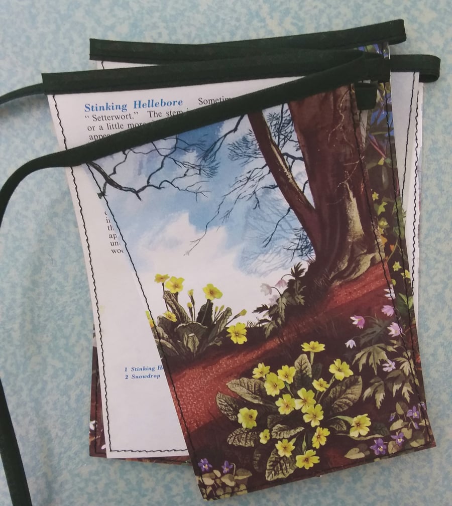 Book bunting - British wild flowers 1