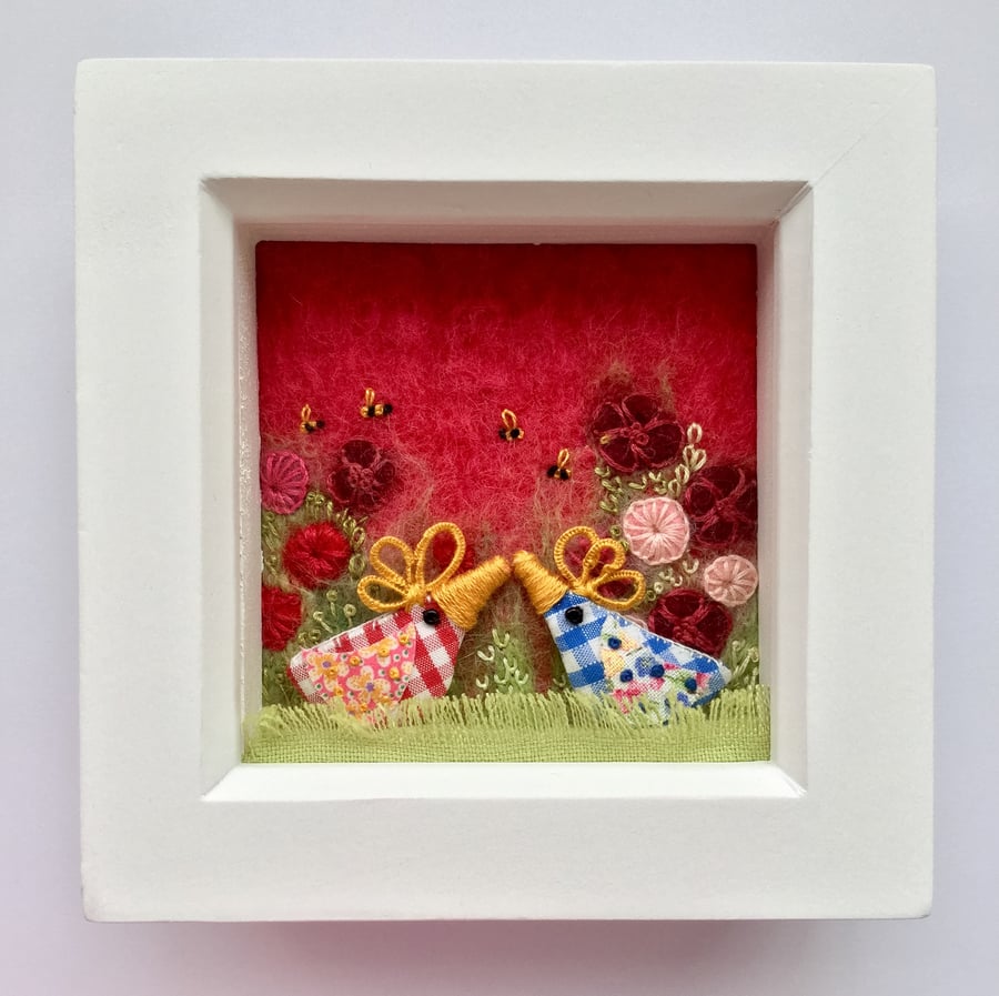 Shadow box frame square "Flora & Fred"