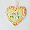Small Ceramic heart decoration Swear words 