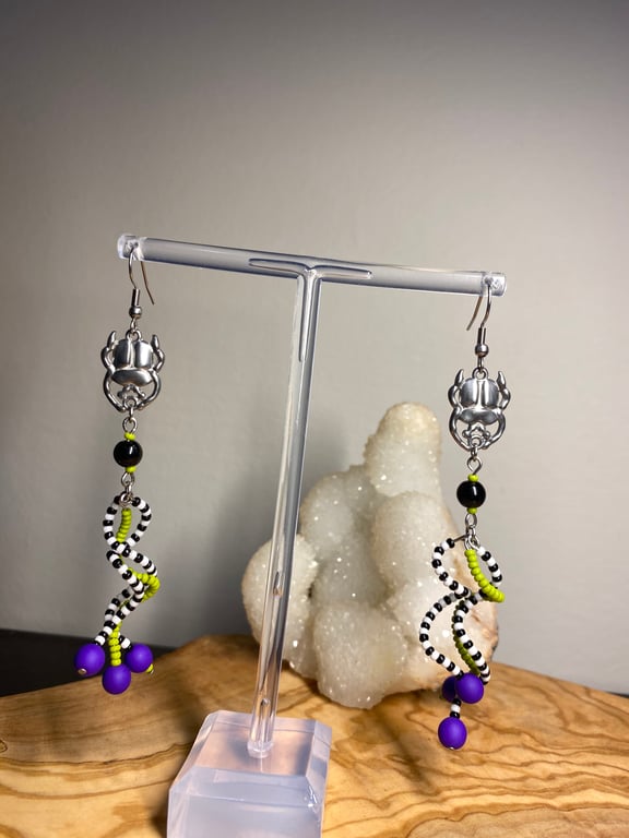 Beetlejuice inspired Earrings 