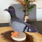 Handmade Needle Felted Pigeon Mini Figure