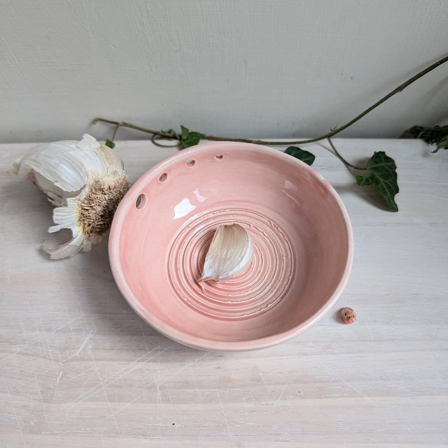 Ceramic herb stripper &  garlic or ginger grater foodie gift 