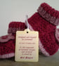 Luxury Pure Merino 'Jeager' Aran Wool Booties  0-3 months size - Image 3