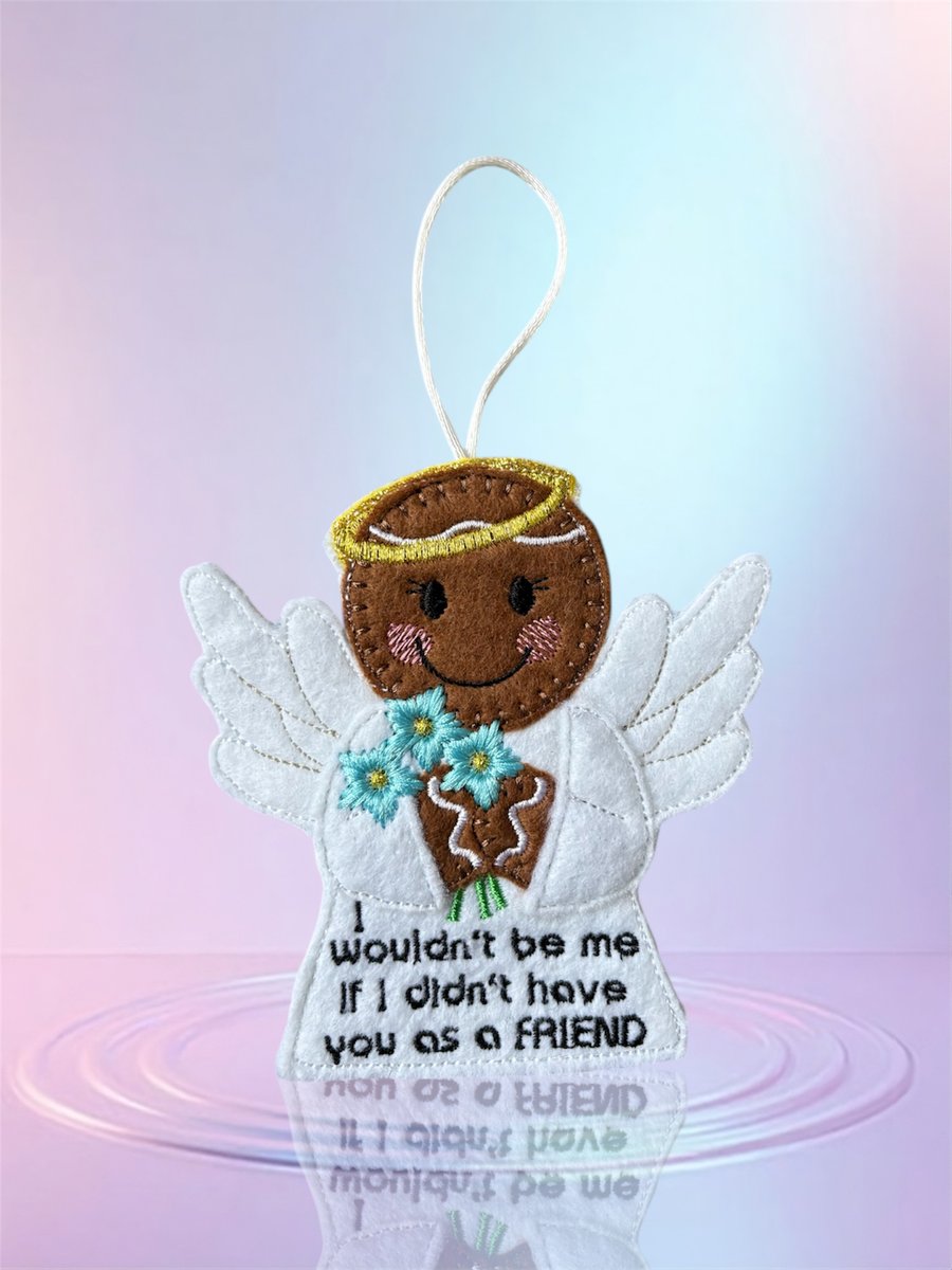 Friend Angel Embroidered Hanging Keepsake
