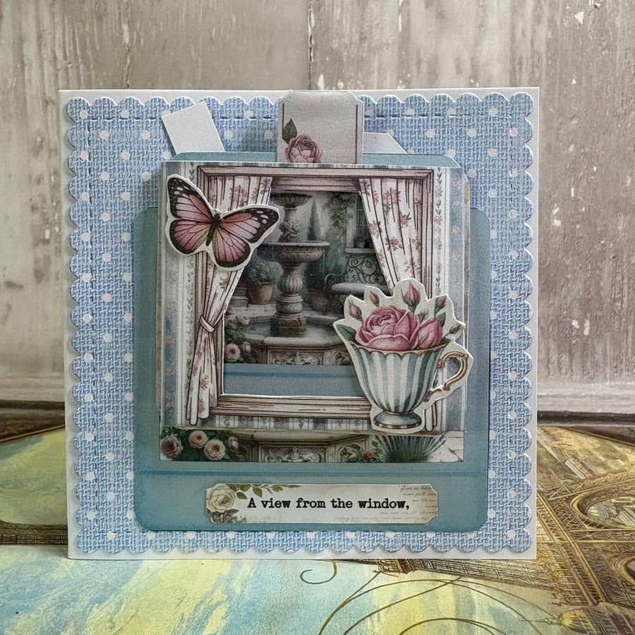 Greeting Card - A view from the window by Carolee Crafts C228