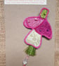 Fuchsia silk brooch  - Image 5