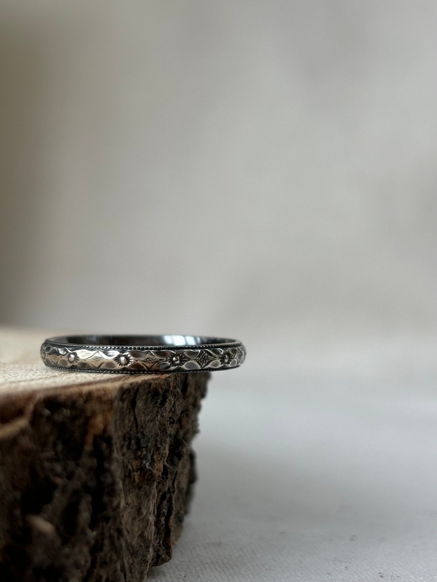 Solid Sterling Silver Flower Ring, 