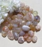 10 Cherry Blossom Agate Crystal Polished Tumblestones, Chakra, Craft, Mosaic