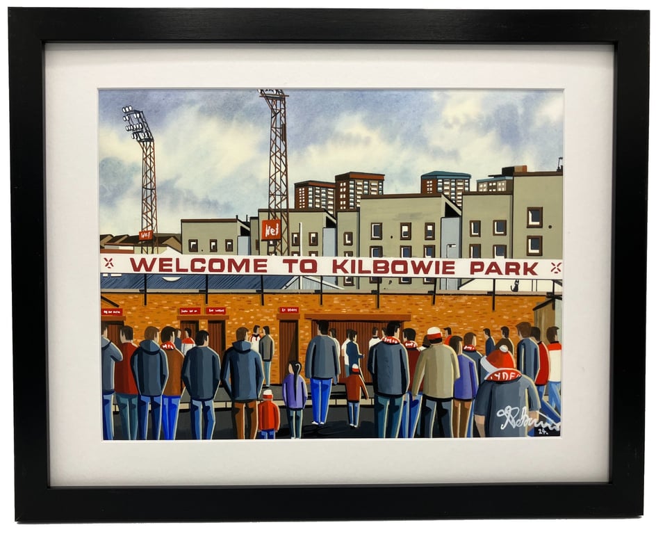 Clydebank, Framed & Unframed Fine Art Print Football Club FC, Kilbowie Pk Gift