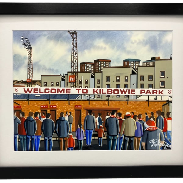 Clydebank, Framed & Unframed Fine Art Print Football Club FC, Kilbowie Pk Gift