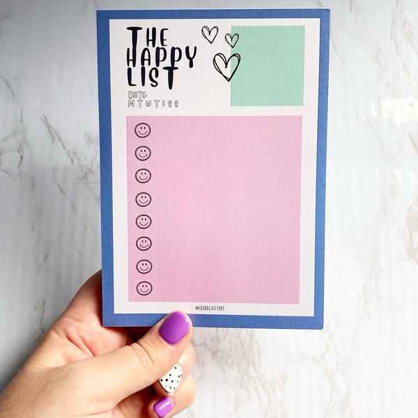 The Happy List Notepad