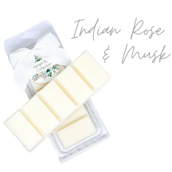 Indian Rose & Musk  Wax Melts UK  50G  Luxury  Natural  Highly Scented