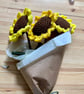Single sunflower, crochet sunflower, forever flowers - Image 5